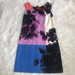 Floral Color-block Dress